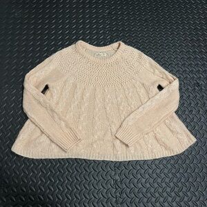 Women's Pink Cable Knit Sweater